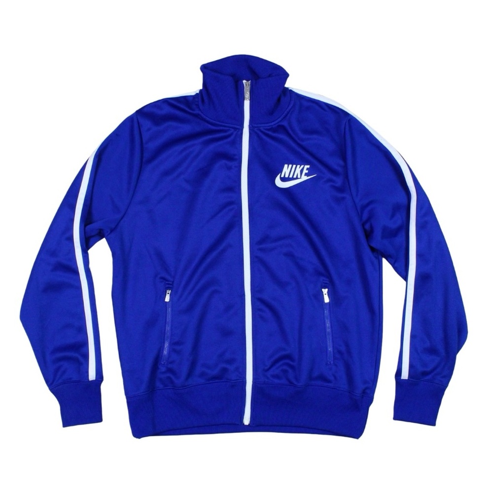 Vintage Y2K Nike Royal Blue & White Zip Up Track Jacket